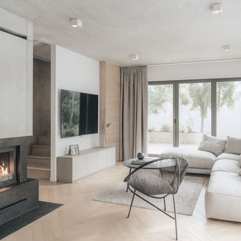 Projekt koncepcyjny oraz wykonawczy wnętrz domu jednorodzinnego w Gliwicach- Brzezince.