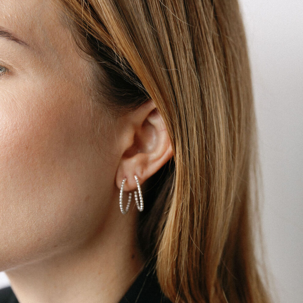 KOLCZYKI BE.1 srebrne